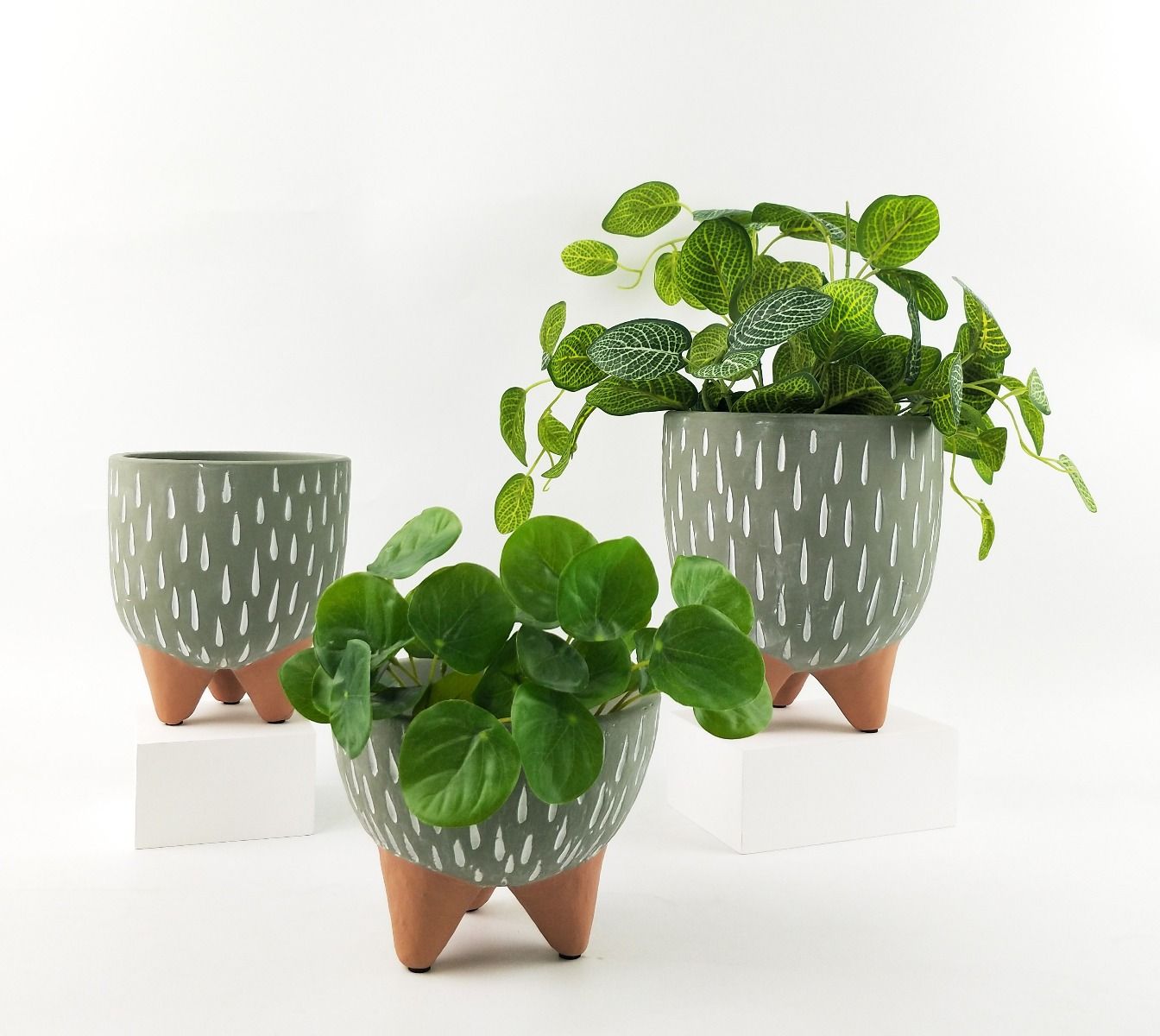 Cassie Planter with Legs | Green