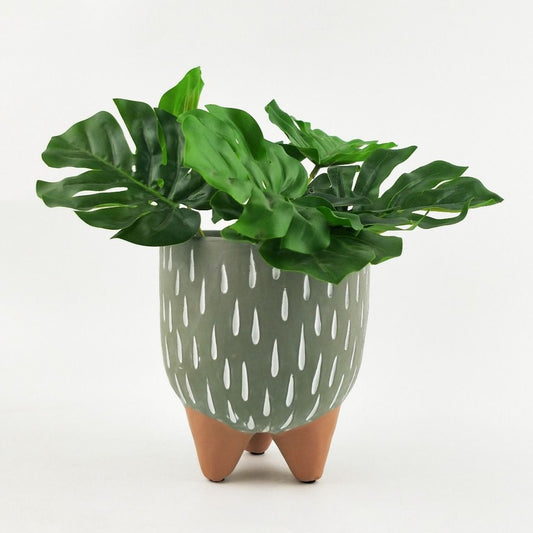 Cassie Planter with Legs | Green