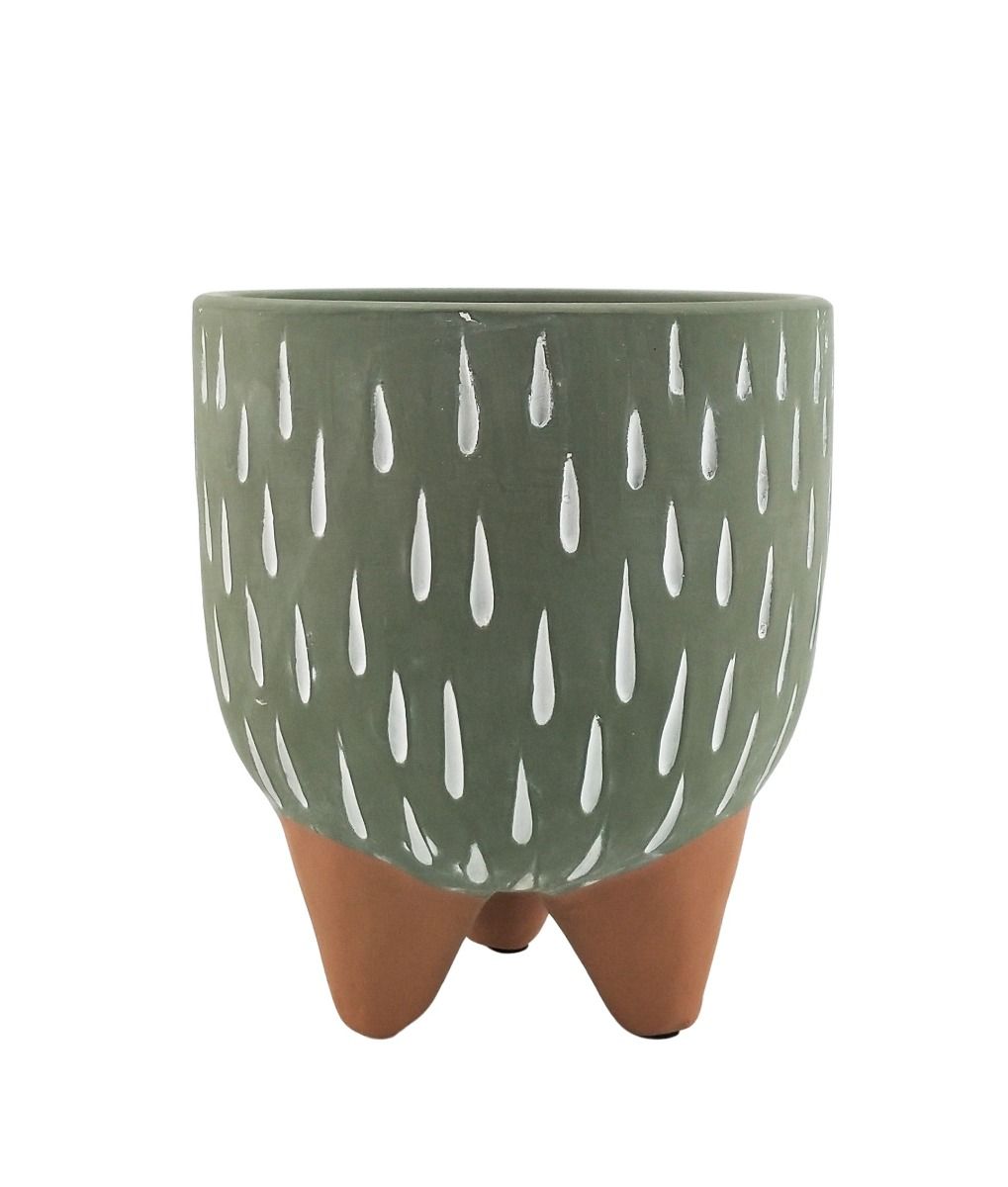 Cassie Planter with Legs | Green