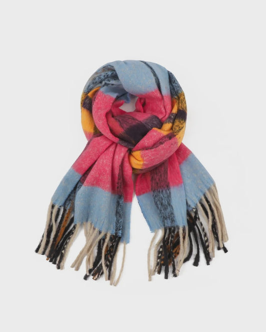 Chequered Winter Scarf in Brights