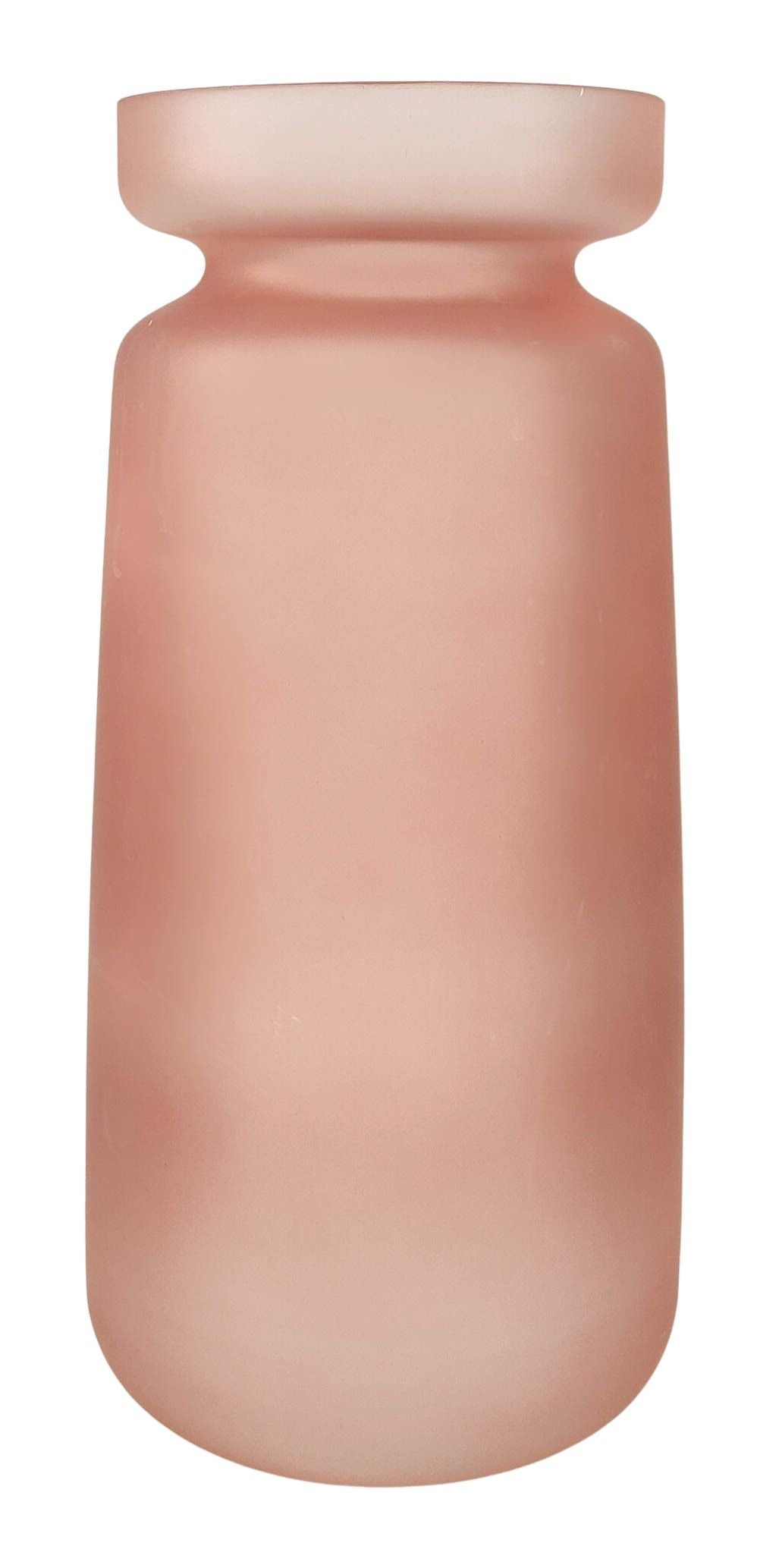 Jude Frosted Glass Vase- Rose Pink- 26cm