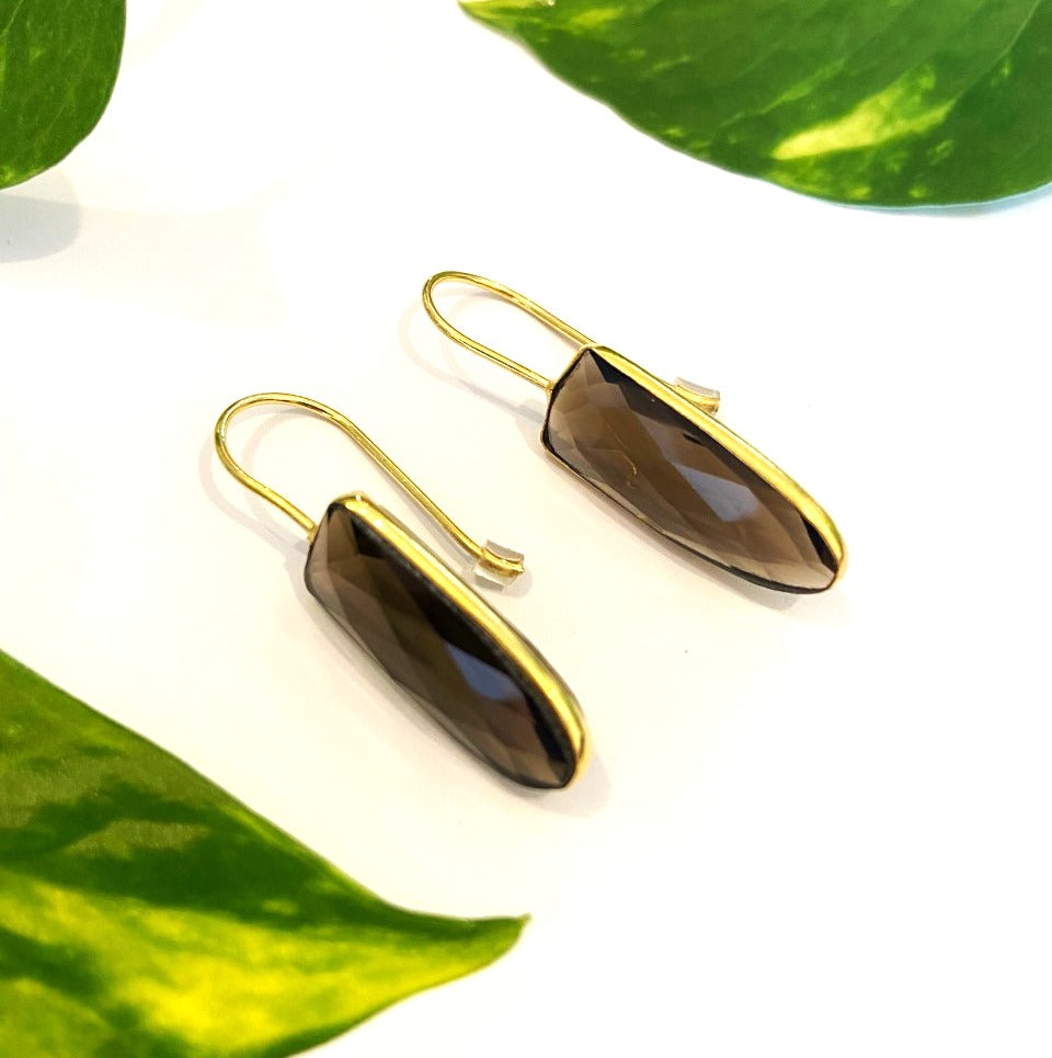Tia Earrings- Smoky Brown