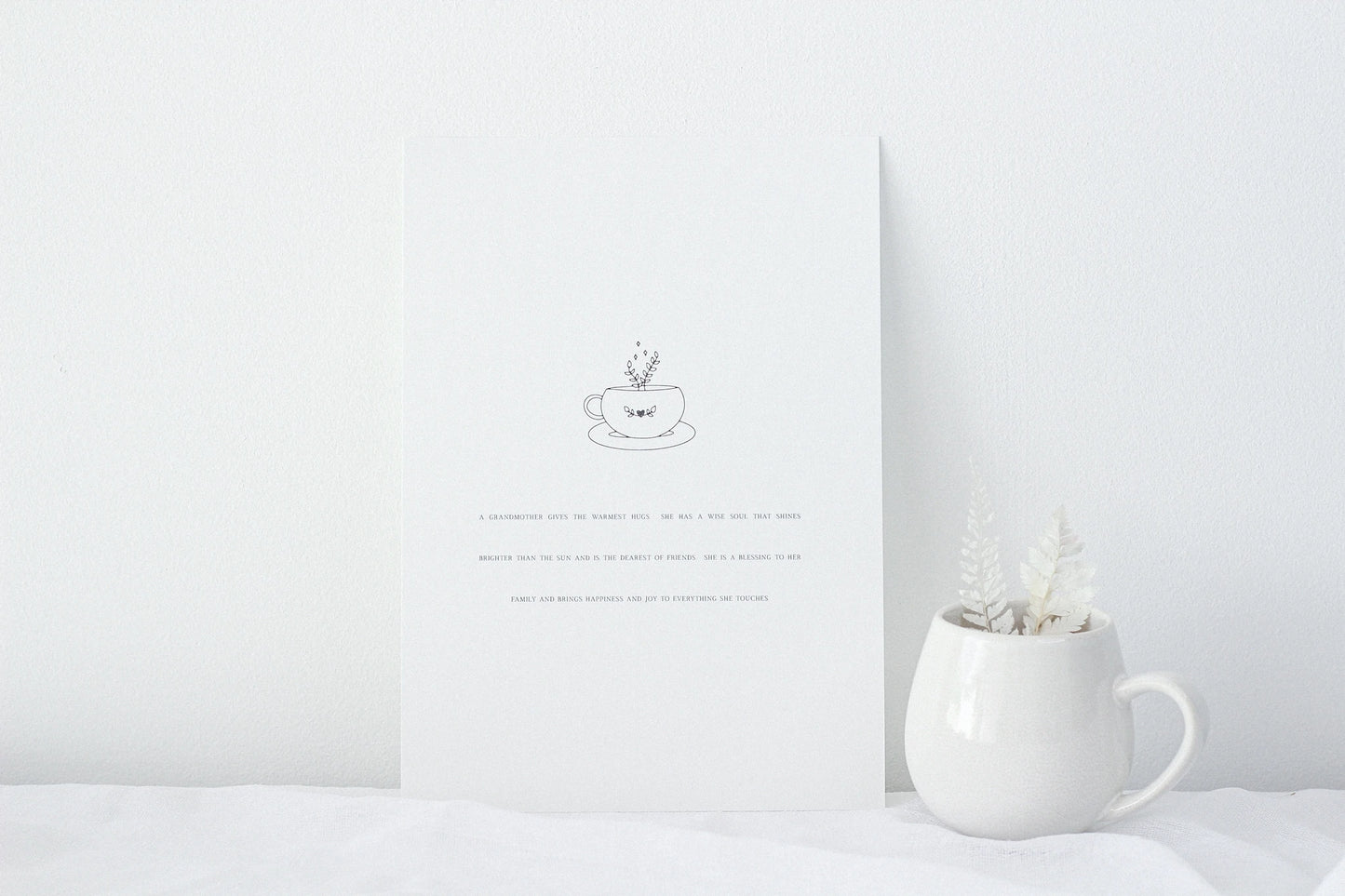 Intentions Card A4- Grandmother- Vindi Paper Studio