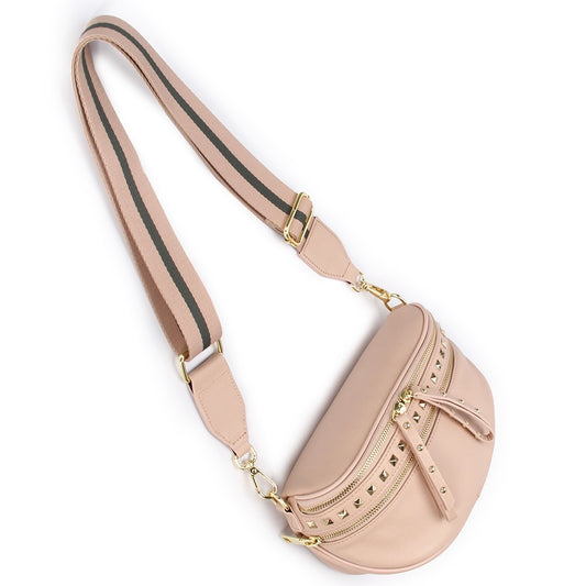 Obsessed Crossbody Stud Bag Blush | Gold