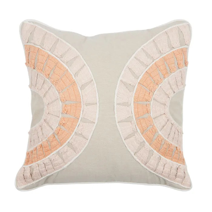 CAMEO COTTON CUSHION | PEACH/NATURAL