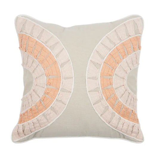 CAMEO COTTON CUSHION | PEACH/NATURAL