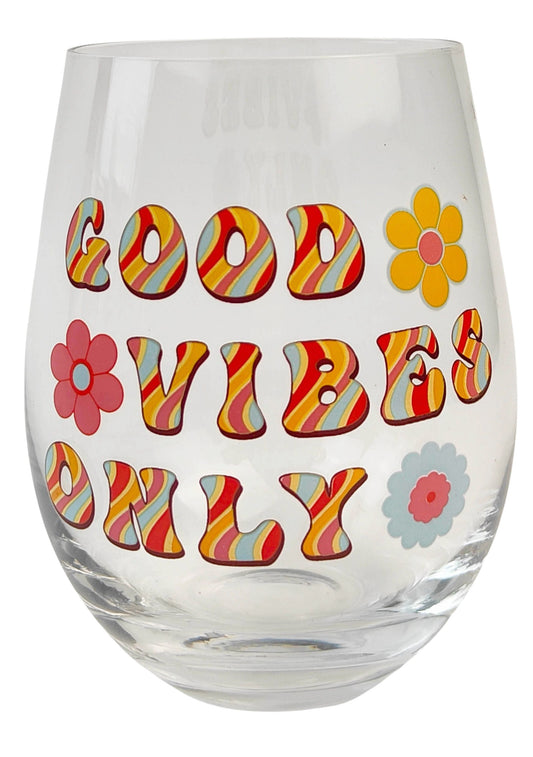 Wine Glass- Good Vibes Only
