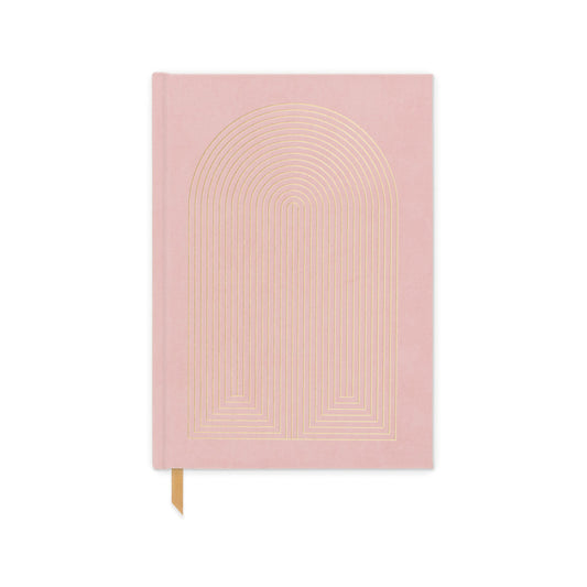 Suede Journal Dusty Pink Rainbow Journal | A5