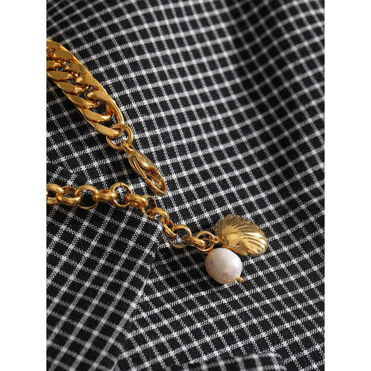 Boho & Mala 18K Gold Plated Curb Chain Bracelet DCB1010
