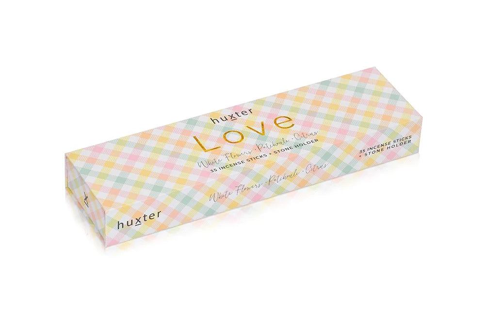 Limited Edition- Incense Sticks Gift Pack- Pastel Check- Love