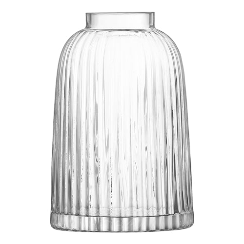 LSA Pleat Clear Vase H20cm