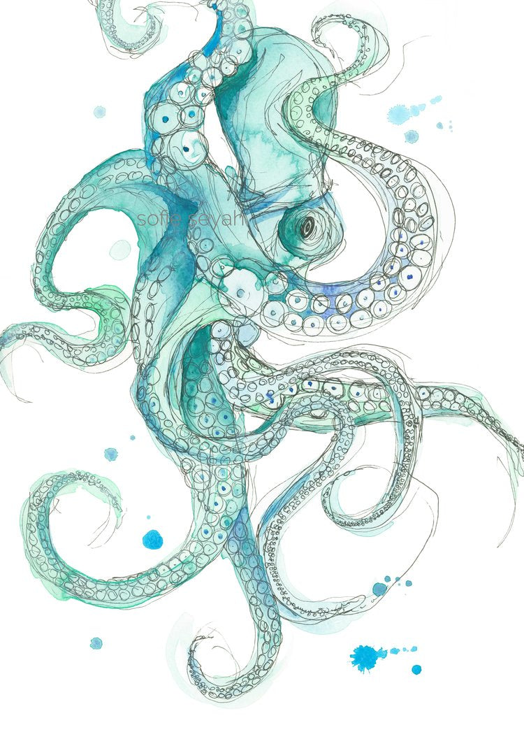 Sofie Seyah Watercolour Print- A4
