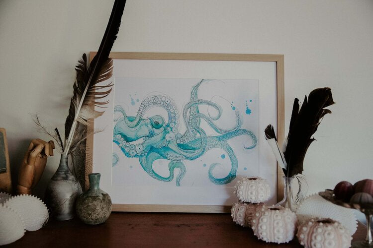 Sofie Seyah Watercolour Print- A3 in Frame