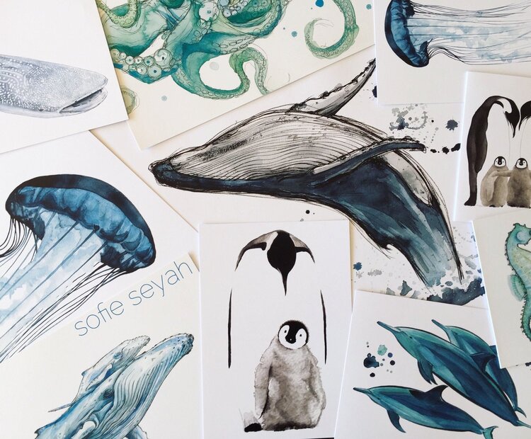 Sofie Seyah Watercolour Print- A4