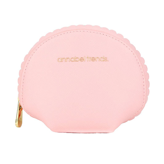 Vanity Scalloped Small Pouch – Baby Pink