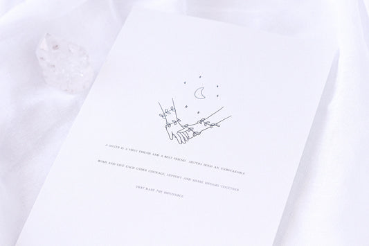 Intentions Card A4- Sister- Vindi Paper Studio