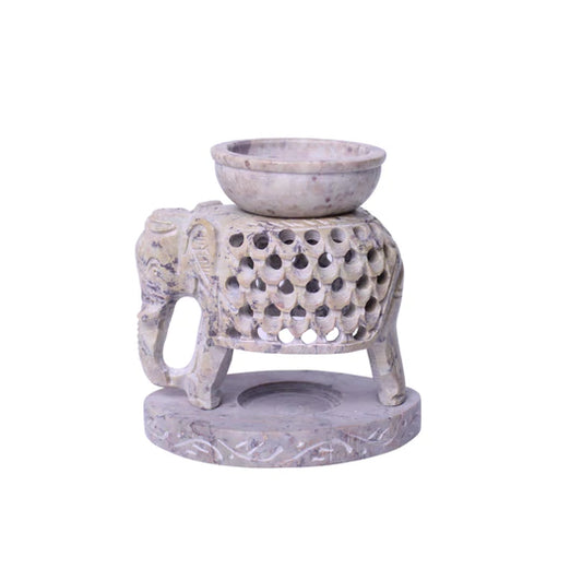 Soapstone Elephant Oil Burner